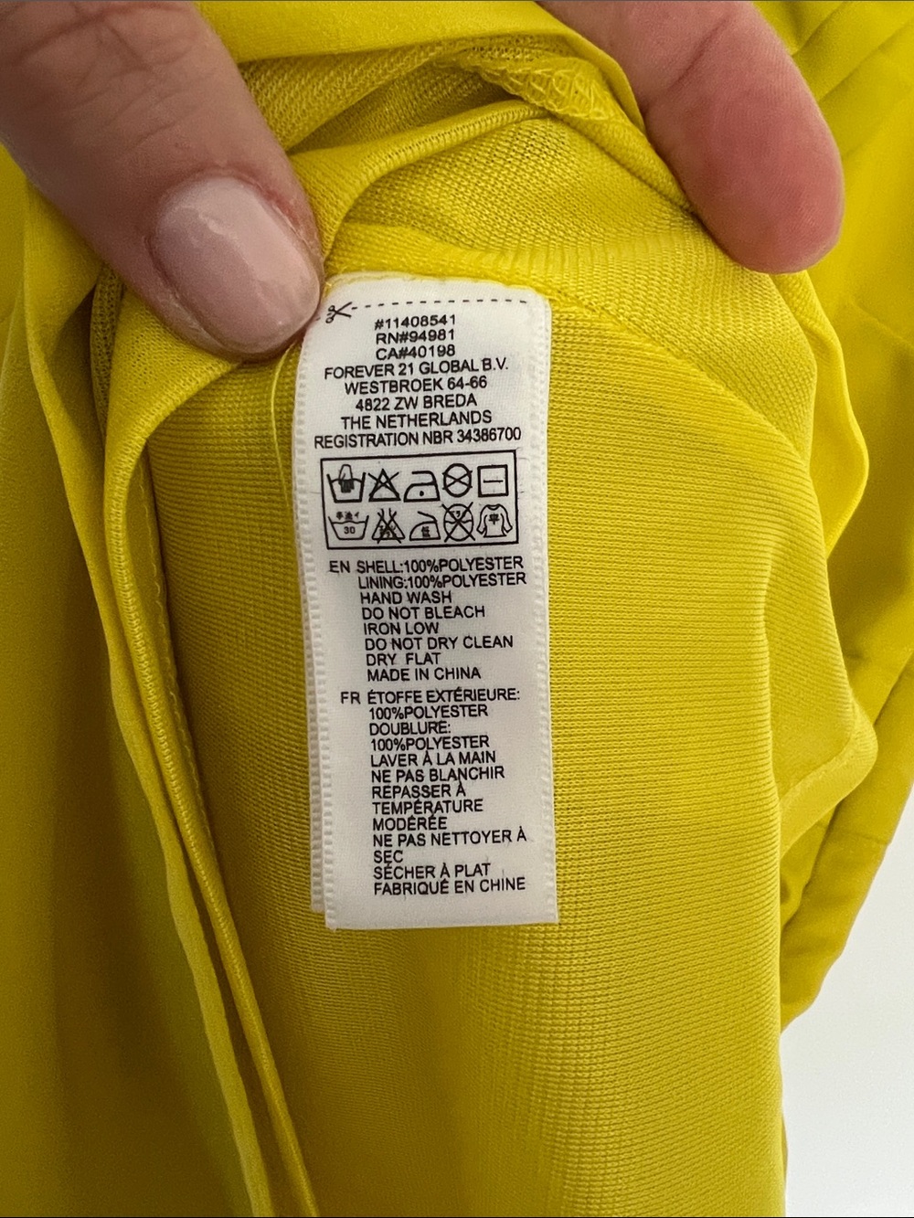 forever 21 yellow ruffle neck mini dress, size small - Picture 5 of 9